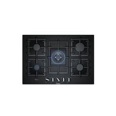 BOSCH - Cocina PPQ7A6B90 Empotrable a Gas de Vidrio 75 cm Negro