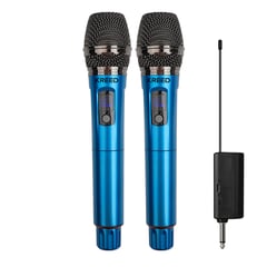 KREED - Micrófonos de mano Inalámbrico Recargable Dual G012 - Azul