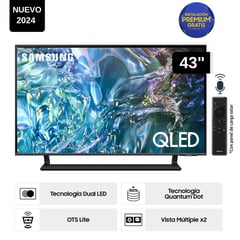SAMSUNG - Televisor Samsung QLED Tizen OS Smart Tv 43" 4K QN43Q65DAGXPE - Nuevo 2024