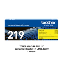 BROTHER - TONER TN-219 YELLOW ORIGINAL, HL-L3280 HL-L3560 . 1200 PGS