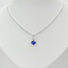 JOYERIA D'PILMER - CADENA CON MINI DIJE DE CORAZON COLOR AZUL