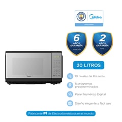 MIDEA - Microondas Practia MMDF07S2MB 20Lts - Negro