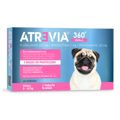 ATREVIA - Antipulgas Para Perro 360° 5 -10 kg x1 Tableta