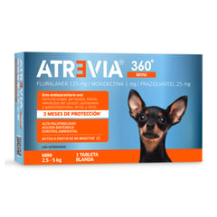 ATREVIA - Antipulgas Para Perro 360° 2 -5 kg x1 Tableta