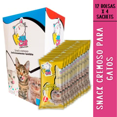 KUSICAT - KUSICAT. Snack cremoso para gatos. Six Pack Pollo con atún..