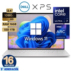 Laptop Xps 13 9340 Core Ultra I7-155H, 13.4"Fhd , Ram 16Gb, Ssd 1Tb, Windows 11