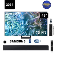 SAMSUNG - Televisor QLED Tizen OS Smart Tv 43 4K QN43Q65DAGXPE + Soundbar HW C400