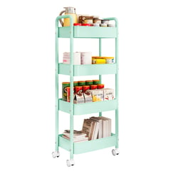 SASHIJA - Carrito Organizador 4 Niveles con Ruedas para Baño Cocina VD JY8