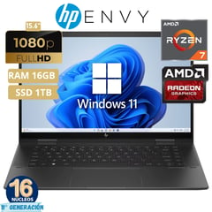Laptop Envy X360 2-In-1 15-Fh0004La, Amd Ryzen 7-7730U, 15.6"Fhd, Ram 16Gb, Ssd 1Tb, Wimdows 11