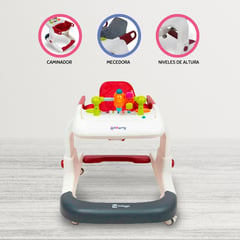 BABY GO - Andador Para Bebé Caminador 3 en 1 "KAMINO" Red