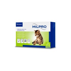 VIRBAC - Antiparasitario para Gatito Milpro 4mg caja x 4 unid