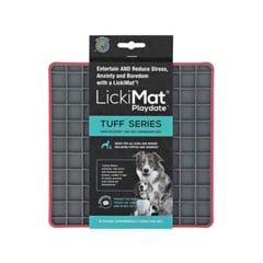 LICKIMAT - Tuff Playfate Red para Perro Comedero Antiestres