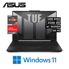 Laptop TUF Gaming A16 - Ryzen 7 7735HS 16GB 512GB SSD Radeon RX 7700S 8GB 16″ WUXGA W11