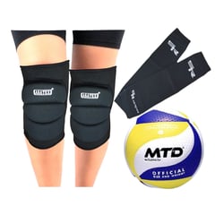 MTD - Kit Voley Pelota 5000 MANGAS M Rodilleras negro SENIOR