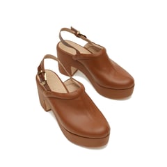 MATISMA - Tacos Zuecos Para Mujer Kayla Camel