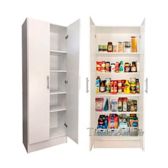 AMUEBLE - Despensero Cocina 2 Puertas Organizador *JENK* Tiendas Blanco