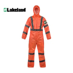 LAKELAND - Traje Micromax NS Naranja con Capucha y Cinta Reflectiva ANSI