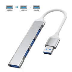 OEM - Adaptador Hub ALUMINIO USB 3.0 a 4 Puertos USB 3.0