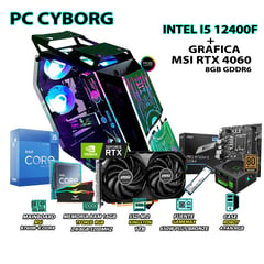 INTEL - Computadora PC Gamer Core i5 12400F RAM 16GB SSD 1TB RTX 4060 8GB