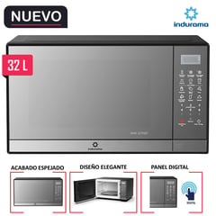 INDURAMA - Horno Microondas 32L MWI-32TNEP - Negro