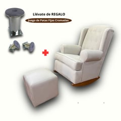 NO LOGO - Sillon Mecedor de Lactancia Mod Percha Marfil