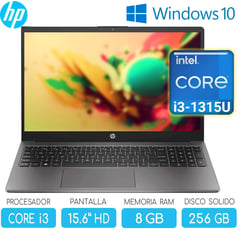 HP - Laptop intel core i3 1315U SSD 256gb RAM 8gb Pant.15.6''HD Windows 250 G10