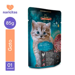 CAT FOOD LEONARDO - LEONARDO PARA GATITOS AVE POUCH 85GR