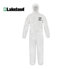 LAKELAND - Mameluco de Seguridad Micromax NS con Capucha Laminado Blanco