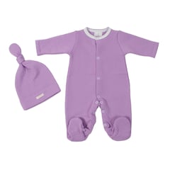 WAWA PIMA - Pijama Bebe Niña Jacquard Lila