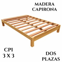 GENERICO - TARIMA 2 PLZ MADERA CAPIRONA ,MODELO CPI 3X3