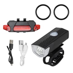 GENERICO - Combo Luces para Bicicleta Recargable