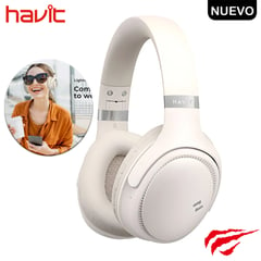 HAVIT - Audífono Inalámbrico Bluetooth H630BT Multifunción FM 55H beige