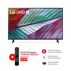 LG - Televisor 75 Pulg. LED Smart TV UHD 4K con ThinQ AI 75UR8750PSA