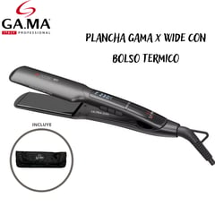 GAMA - Plancha Alisadora Titanio X-Wide 3D Digital - Bolso Termico