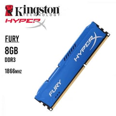 KINGSTON - Memoria RAM HyperX Fury Blue, 8GB, DDR3, 1600 MHz