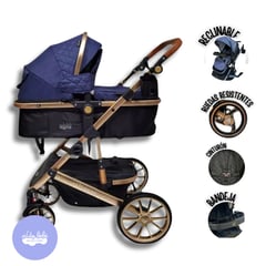 KING BABY - Coche Moisés de Lujo «BERLÍN GRAND» Edición Limitada AZUL