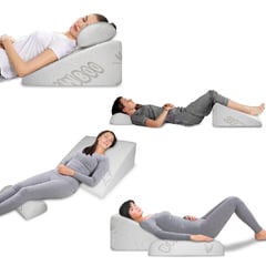 GENERICO - COJIN ANTIREFLUJO Y ALMOHADA CERVICAL MULTIUSOS TERAFLEX 60x55x30 CM