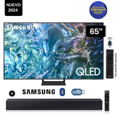 SAMSUNG - Televisor Samsung QLED Tizen OS Smart Tv 65 4K QN65Q65DAGXPE + Soundbar HW C400