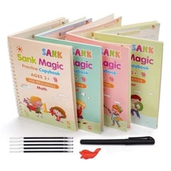 IMPORTADO MC - Pack 4 Libros mágicos Montessori reutilizables práctica