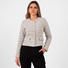 TEILOR - BLAZER CROPPED VICHY MUJER