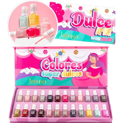 GENERICO - Box de Esmaltes Dulce Amor Jarusa 24 unidades