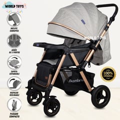 BAMBINO - Coche Cuna de Lujo «ADRIEN» Edición Limitada Gray