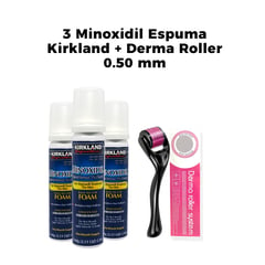 KIRKLAND - Minoxidil Espuma 3 Uni + Derma Roller 050mm 1 Uni