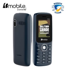 BMOBILE - Teléfono Movil BY LAVA A1 SUPER 2G 18 2G Dual SIM Radio FM - Color Azul Plateado