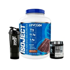 EVOGEN - Proteina ISOJECT 1.8 kg Chocolate+ Creatina 300gr + SmartShaker