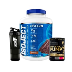 EVOGEN - Proteina ISOJECT 1.8 kg Chocolate+ Shaaboom 385gr + SmartShaker