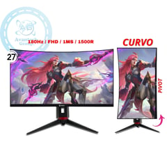 TEROS GAMING - Monitor Teros TE-2766G, 27", VA, Curvo, 180 Hz, 1920x1080 FHD, HDMI / DP / FREESYNC /VESA