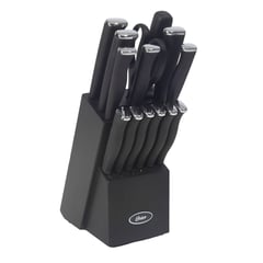 OSTER - Juego de cuchillos acero inoxidable 15 piezas Langmore en negro