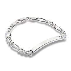 CLEO JOYAS & ACCESORIOS - Pulsera Esclava Figaro Hombre Plata