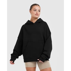 GENERICO - POLERA OVERSIZE MUJER - HOODIE DEPORTIVO AFRANELADO MUJER